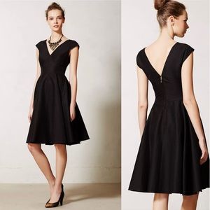 Anthropologie Peter Som & Made In Kind Minuet Dress In Black Size 4